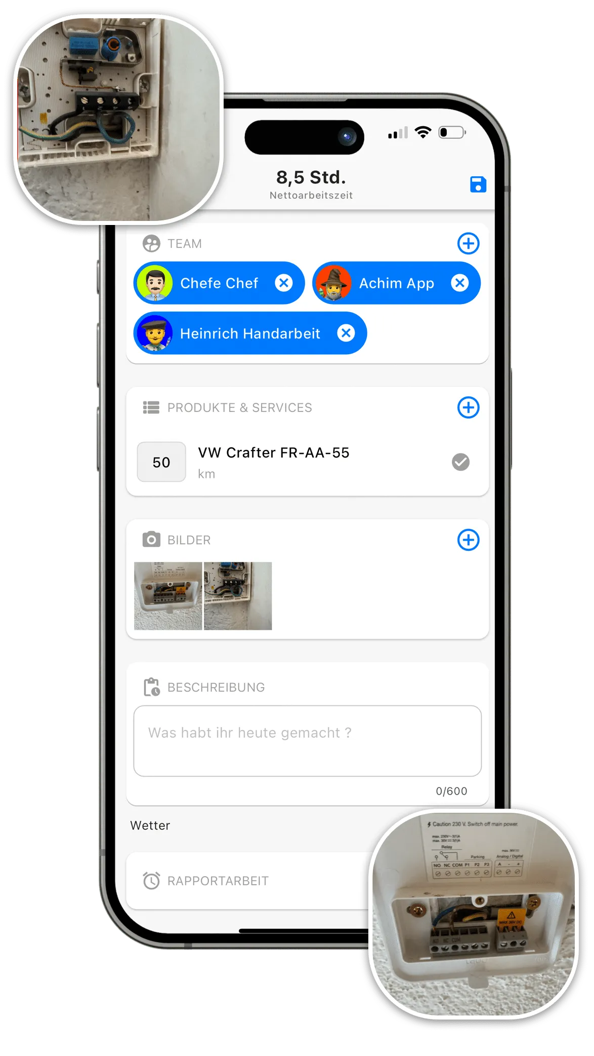 Digitaler Regiebericht in der ACHIM App