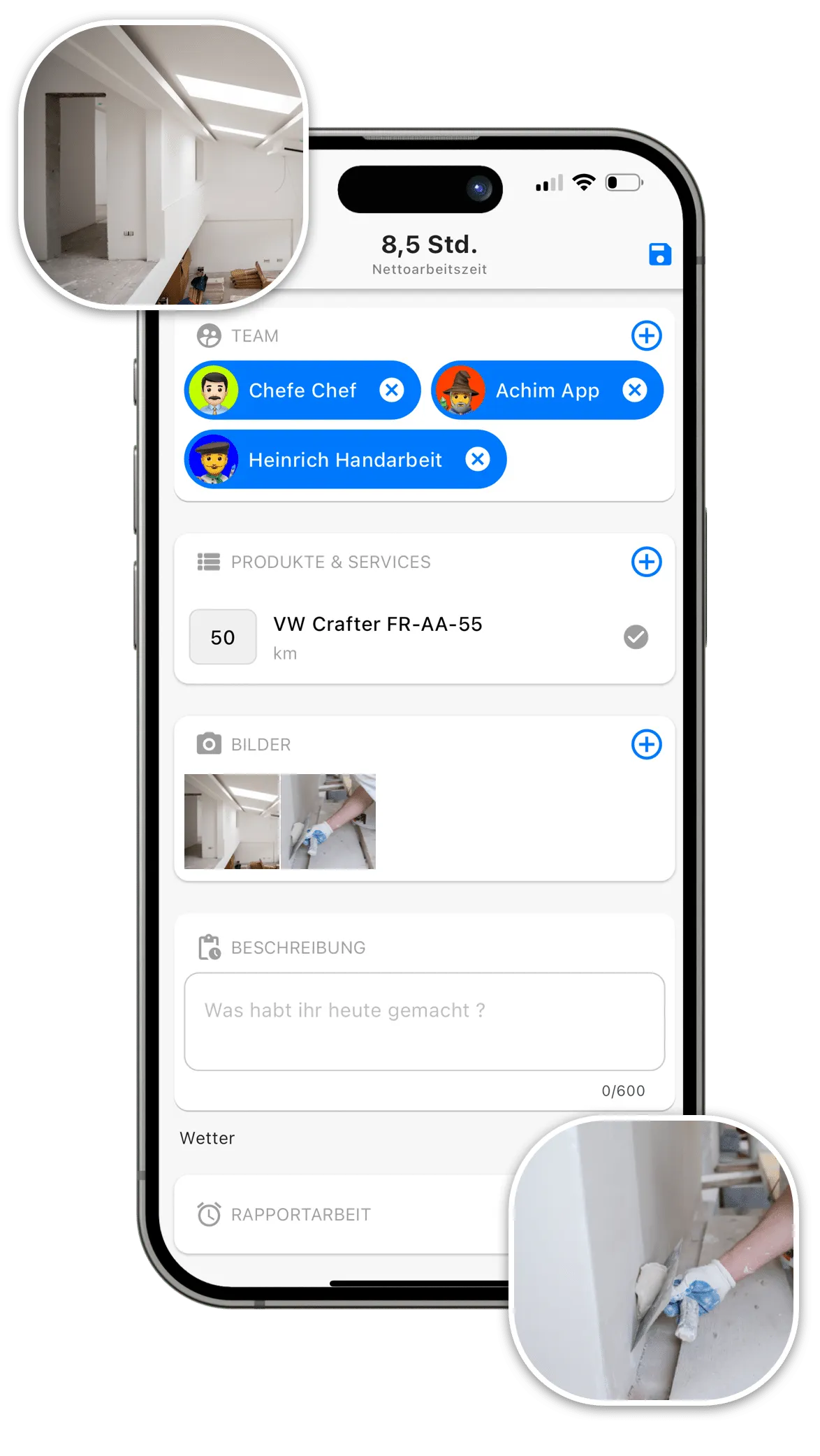 Zeiterfassung Stuckateure App