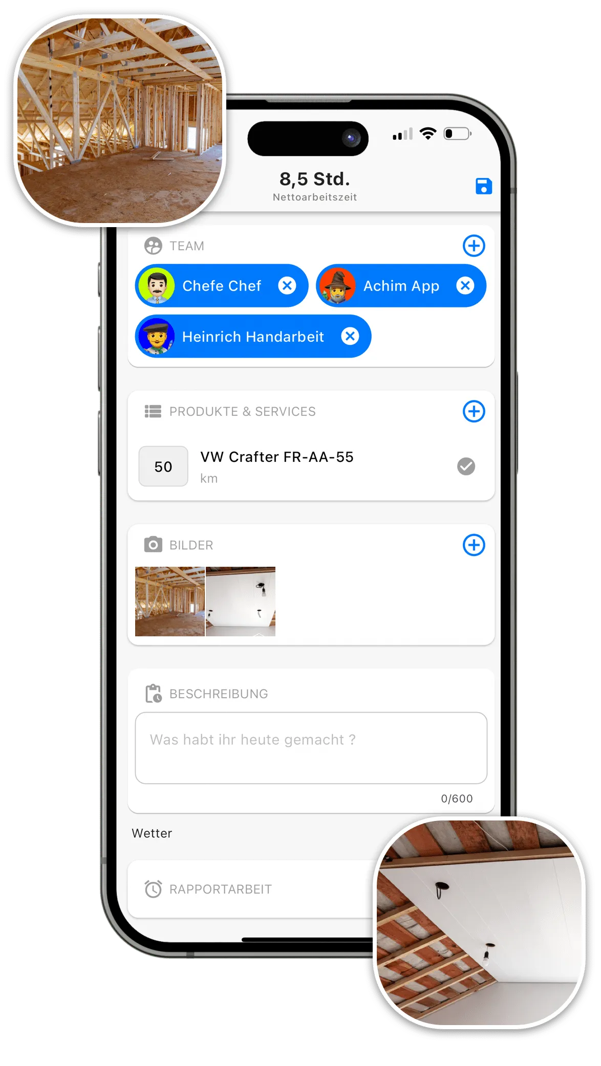 Zeiterfassung Zimmerer App