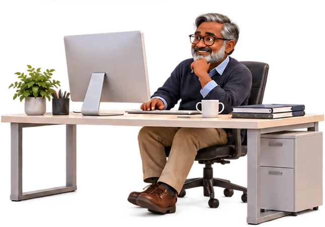 Büro plant die Arbeitszeiten des Teams am Computer
