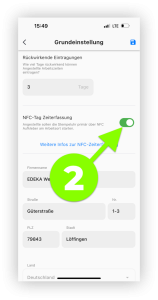 Handbuch NFC-Tags Zeiterfassung einrichten 2